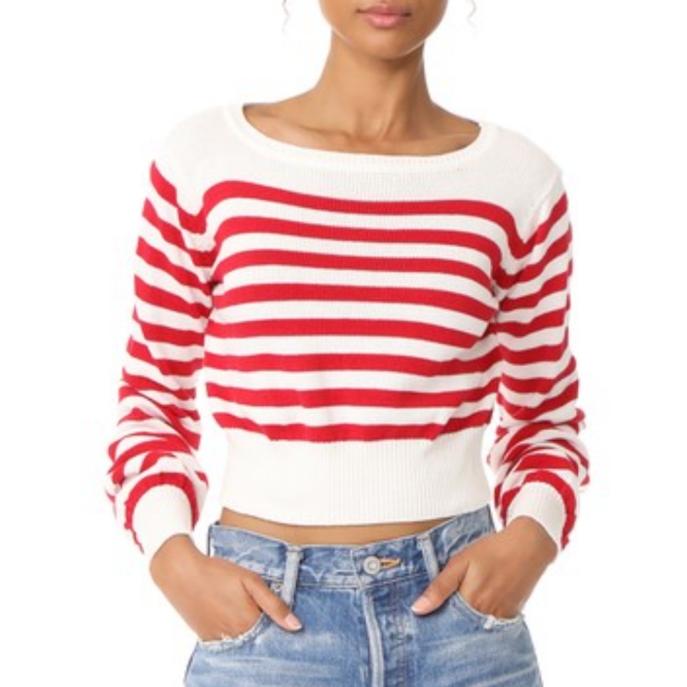 Faithfull the Brand Perry striped crop sweater 4